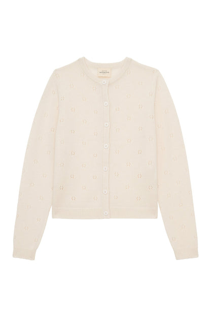 Petite Mendigote | Myriam Openwork Cardigan Vest - Ecru