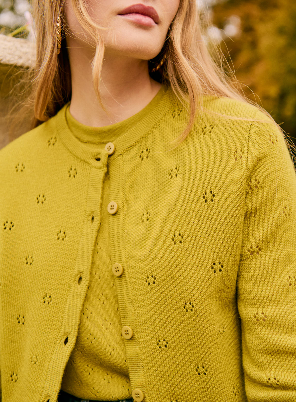 Petite Mendigote | Myriam Fine Knit Merino Wool Cardigan - Pistache
