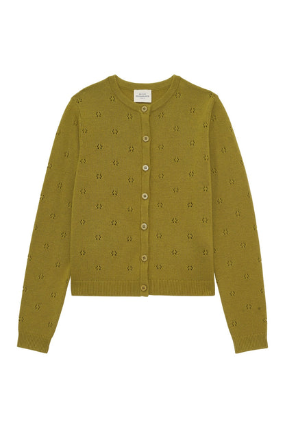 Petite Mendigote | Myriam Fine Knit Merino Wool Cardigan - Pistache