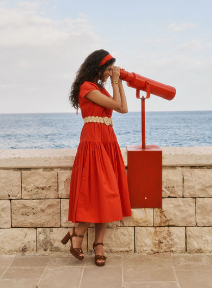 Petite Mendigote | Rachel 126 Midi Dress - Poppy Red
