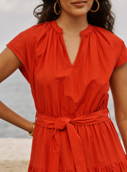Petite Mendigote | Rachel 126 Midi Dress - Poppy Red
