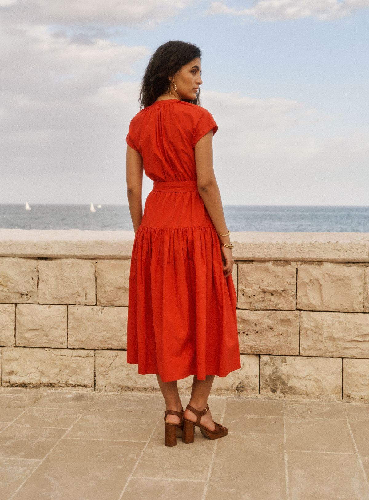 Petite Mendigote | Rachel 126 Midi Dress - Poppy Red