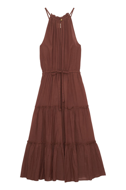 Petite Mendigote | Ritu Dress - Loose Flowing Cotton in Brown