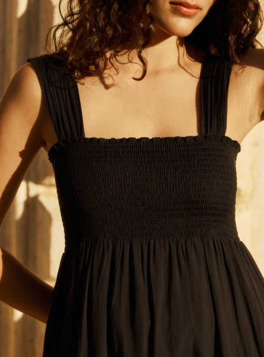 Women's Dress 100% Polyester Woven Satin Crepe - Black