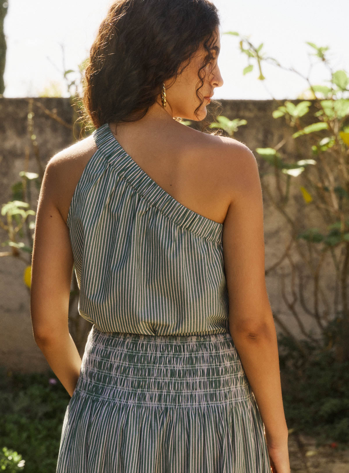 Women's Button-Down Blouse Cotton Poplin - Basilic