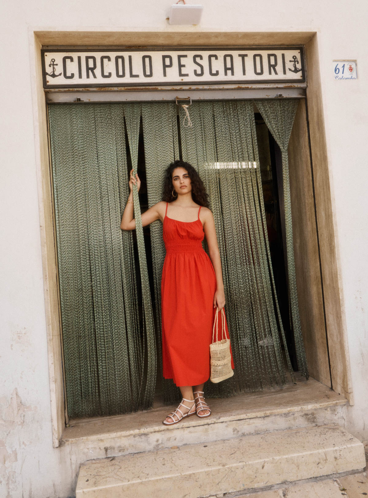 Petite Mendigote | Poppy Red Midi Dress - Vivi 126