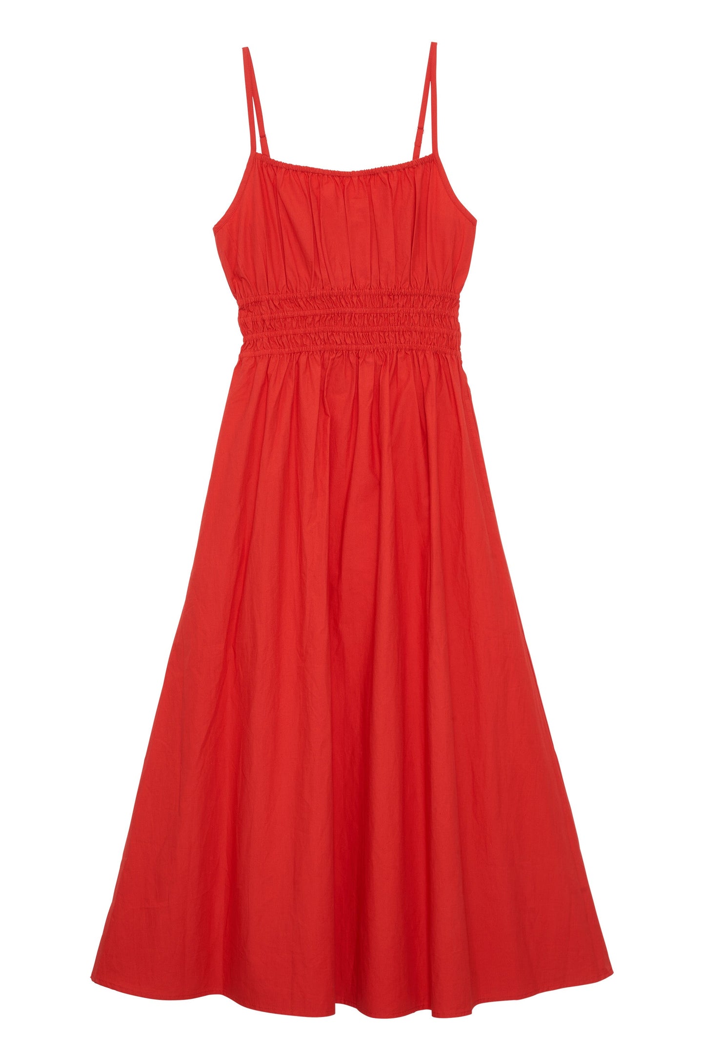 Petite Mendigote | Poppy Red Midi Dress - Vivi 126
