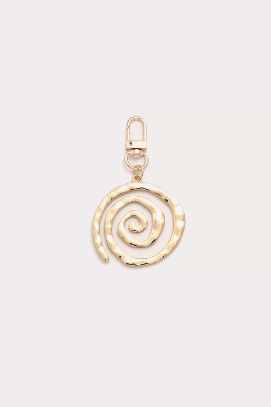 Ms17022 Key Char Swirl Key Chain Gold