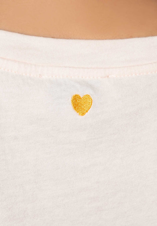 Tee Shirt Imprime Ida-bambou Creme