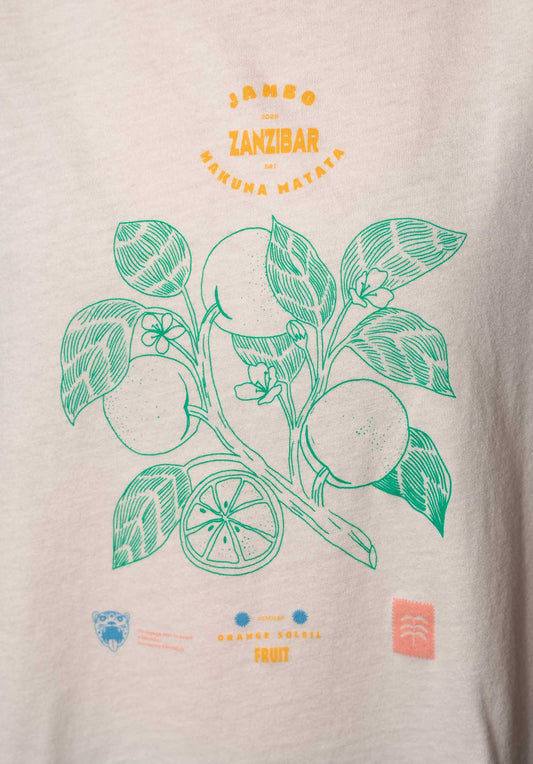 Tee Shirt Imprime Ida-bambou Creme