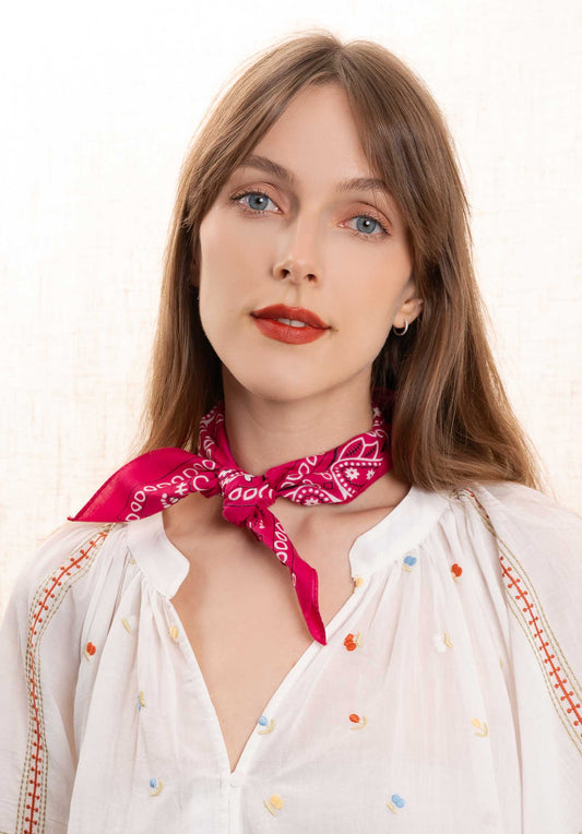 Scarf Carrebrod Dark-Pink