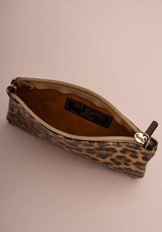 Pouch Lcl43 Pochette Zip S Leopard-Clair