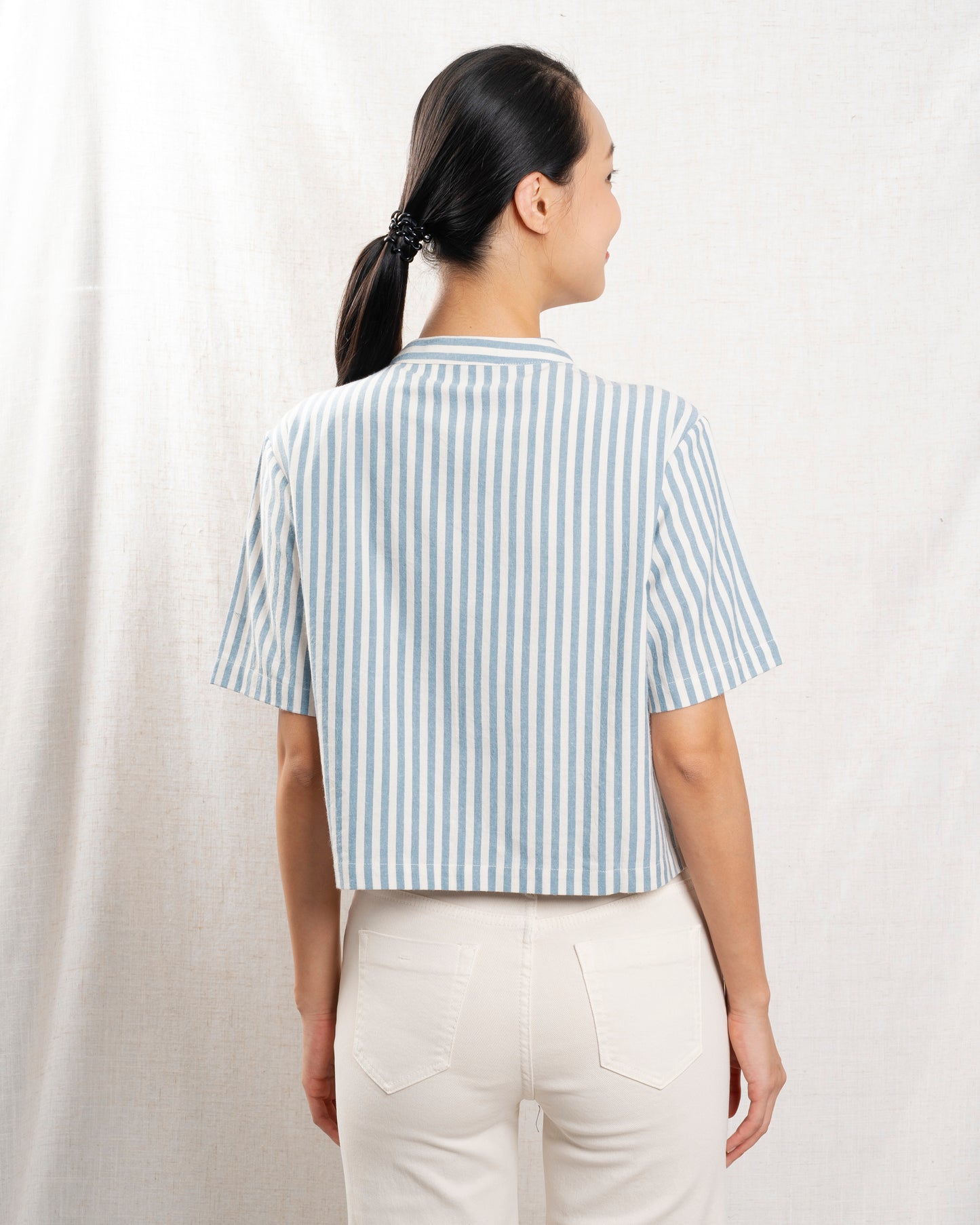 Blouse Birdie Shirt Blue-Stripes