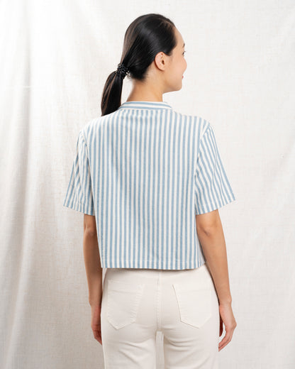 Blouse Birdie Shirt Blue-Stripes