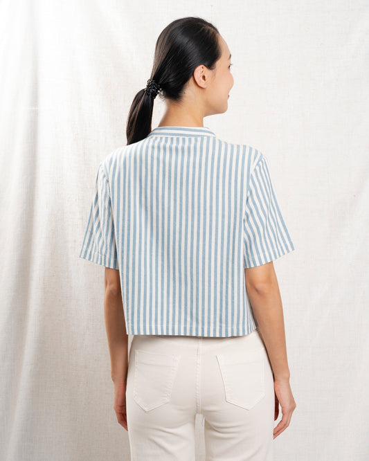 Blouse Birdie Shirt Blue-Stripes