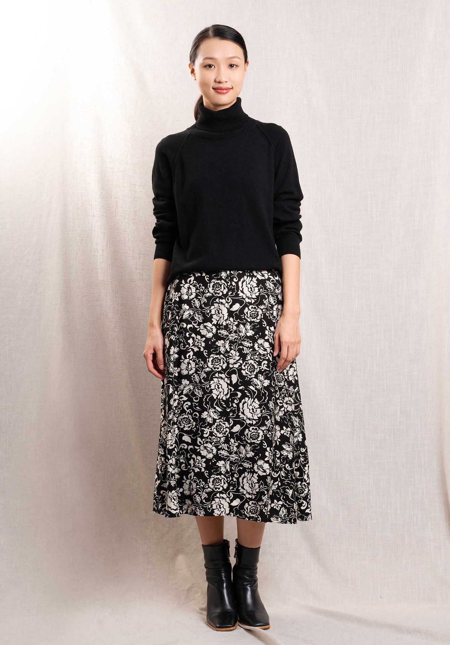 Turtleneck Knitted Paremo 9873 Noir