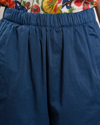 Women Pants GOTS-Certified Organic Cotton Poplin - Navy