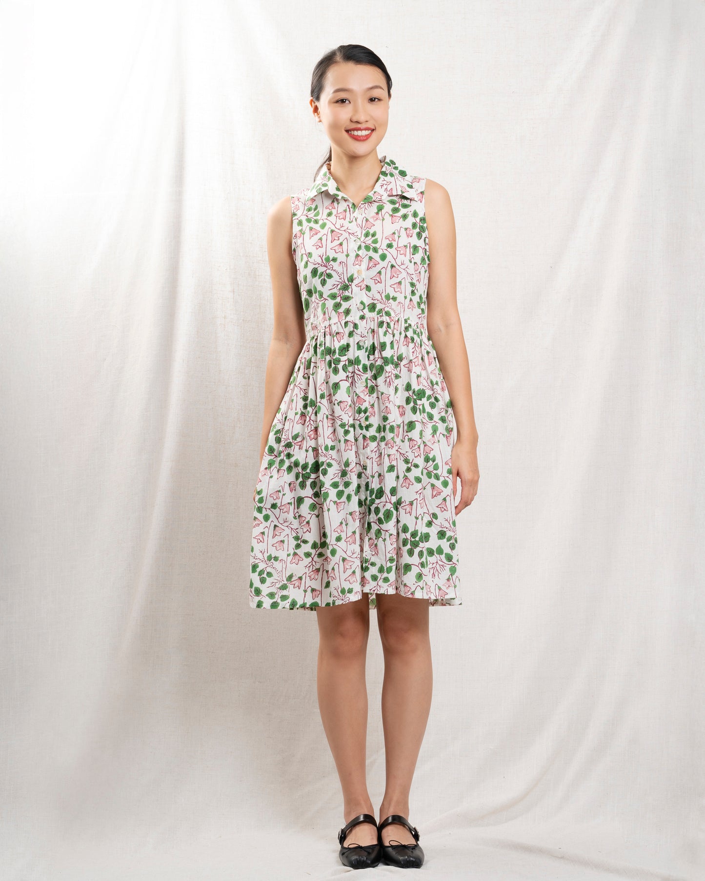 Women's Dress 100% Cotton Poplin - Obsidian Black Kalina