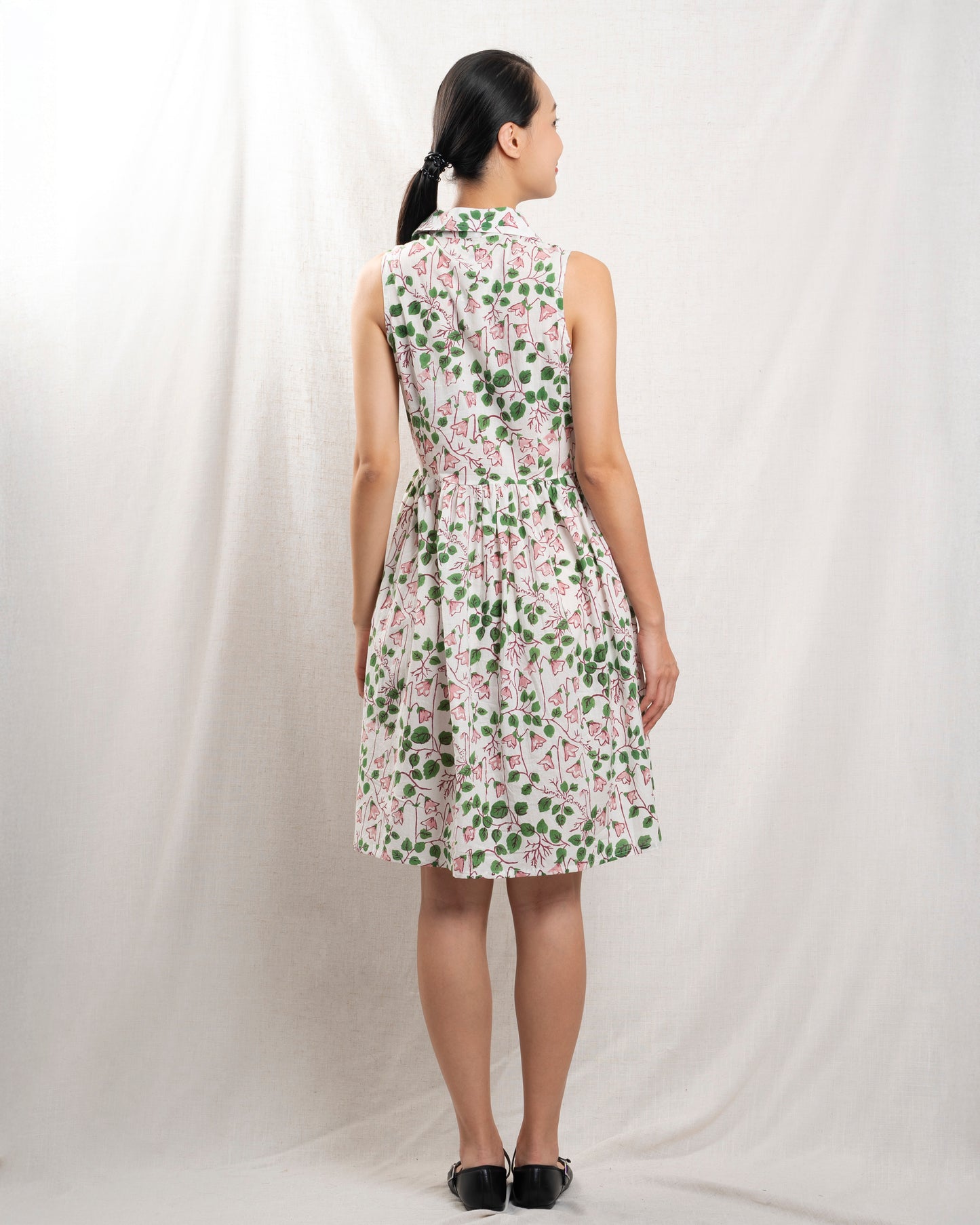 Women's Dress 100% Cotton Poplin - Obsidian Black Kalina