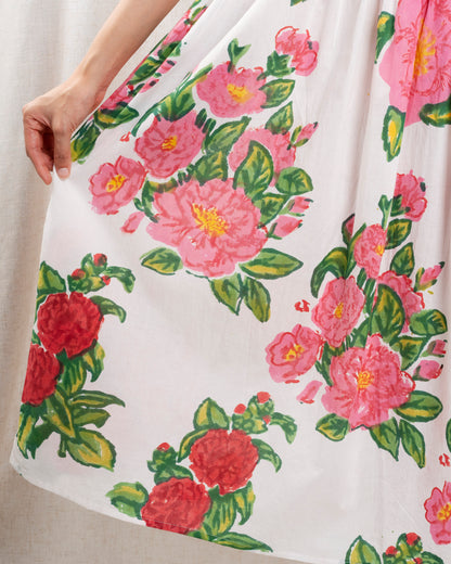 Women's Dress Premium Cotton Poplin -  Blush Camelia