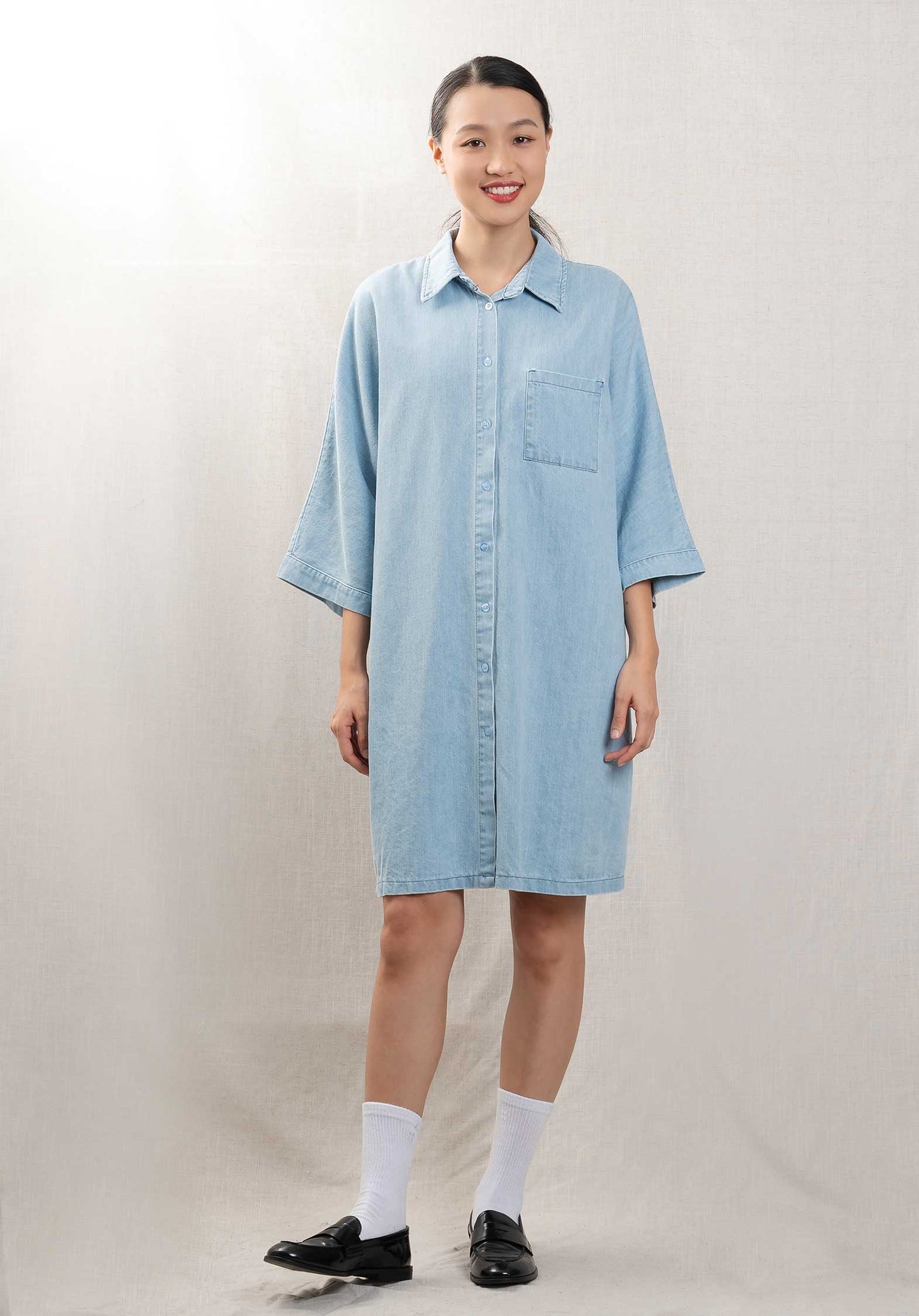 Denim Dress 595 Light-Blue