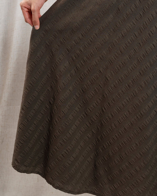 Womens Skirt 100 Percent Cotton Poplin Fabric - Brown