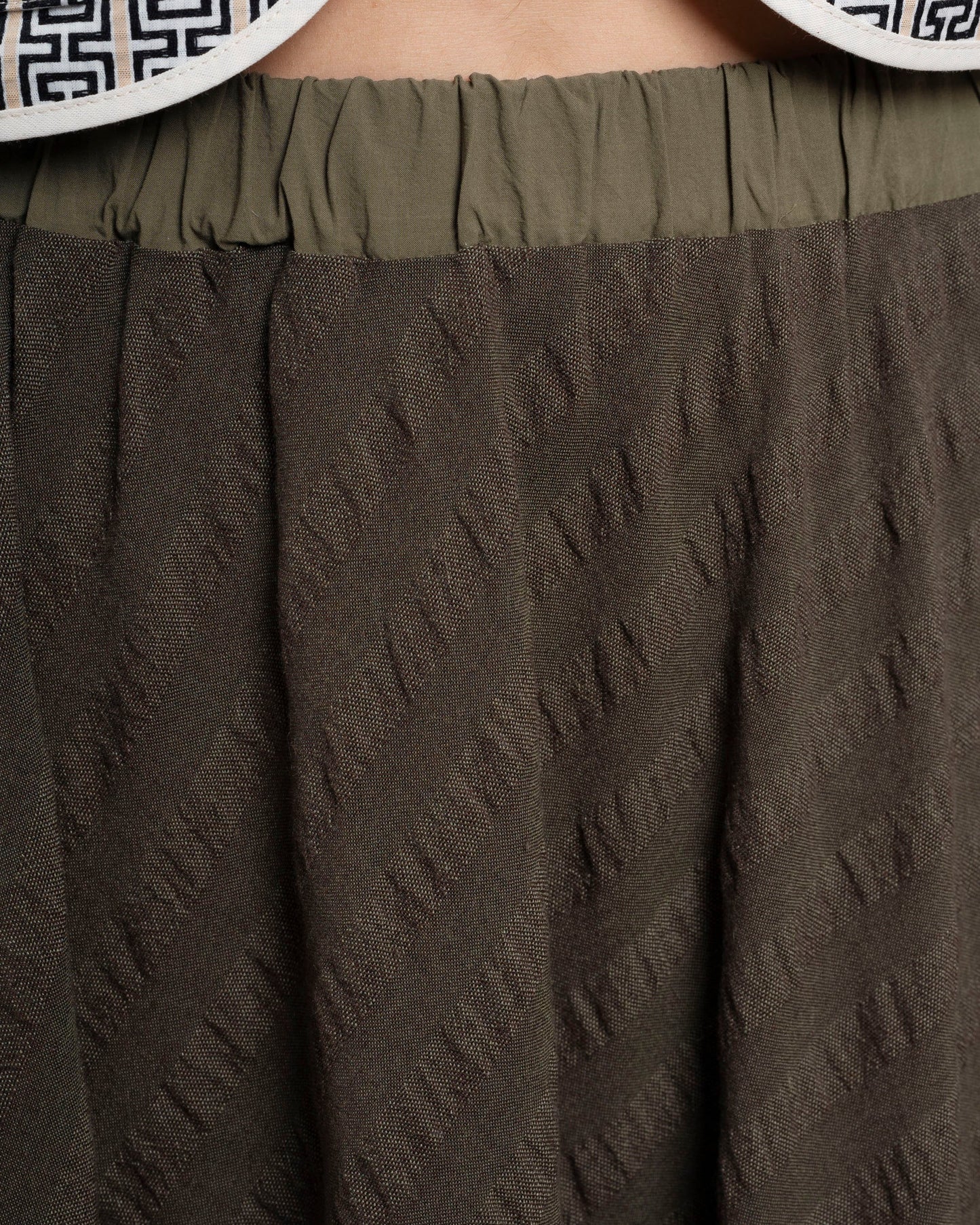LUCIE NICOLE | A-Line Cotton Poplin Skirt - Warm Brown