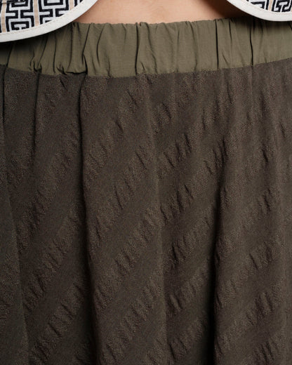 LUCIE NICOLE | A-Line Cotton Poplin Skirt - Warm Brown