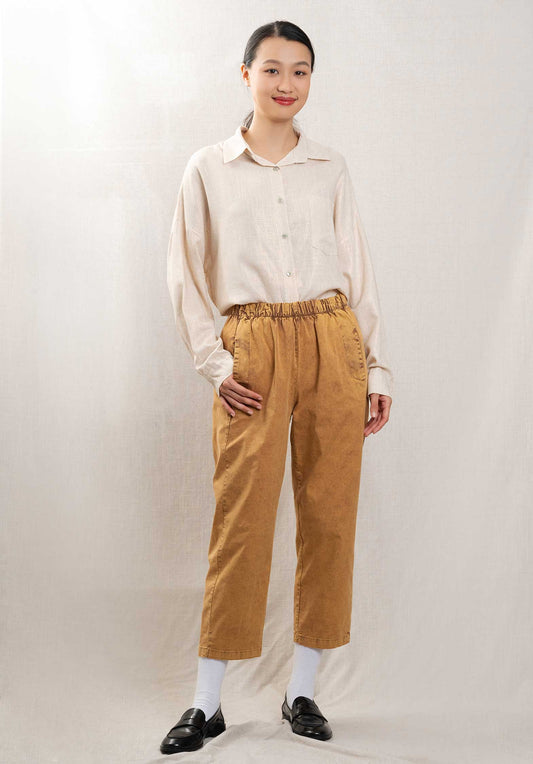 Pants P6276 Mustard-Yellow