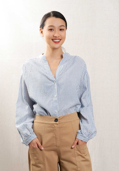 Blouse 90187 Blue