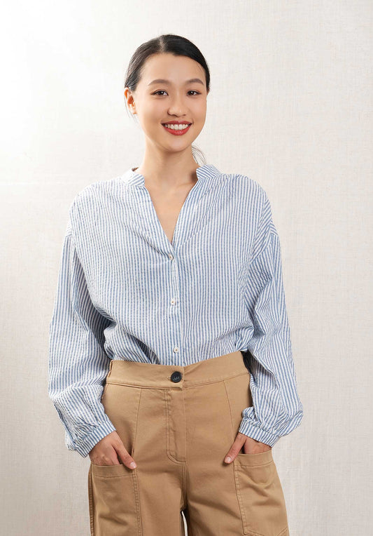 Blouse 90187 Blue