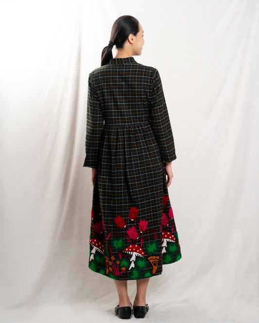 Women Dress Pre-Washed Italian Cotton Poplin - Cuore-Di-Bosco