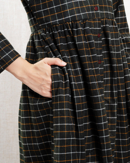 Women Dress Pre-Washed Italian Cotton Poplin - Cuore-Di-Bosco