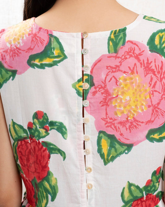 Women's Dress 100% Lightweight Polyester Crepe - Camelia