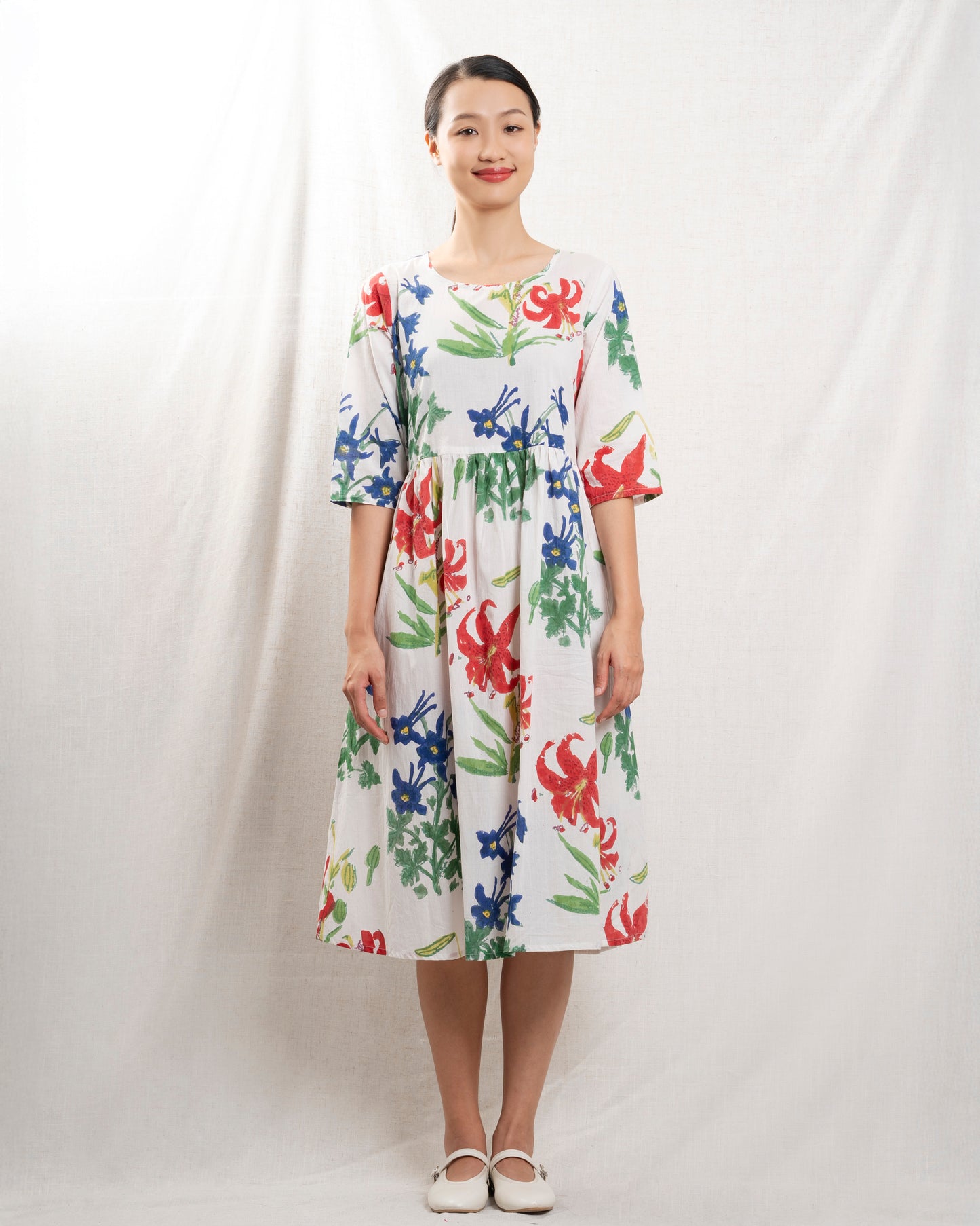 XIWIKJ | Holly Paradisia Cotton Dress - Sculptural Volume