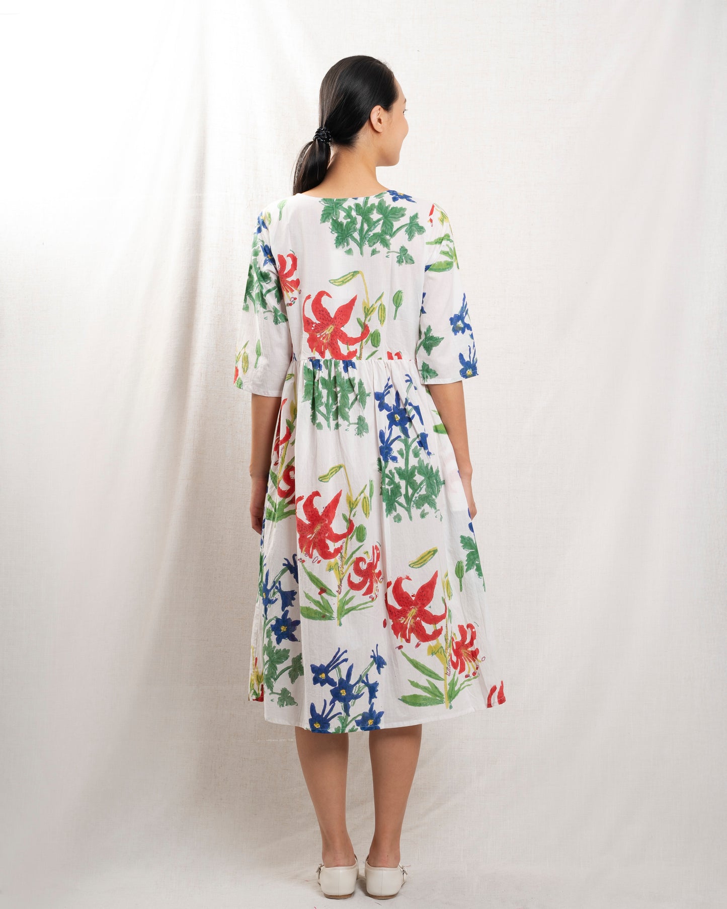 XIWIKJ | Holly Paradisia Cotton Dress - Sculptural Volume