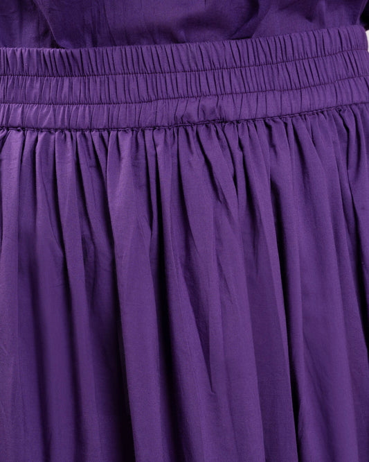 Women's Skirt Cotton-Blend Twill With Stretch - Lilac Lilla