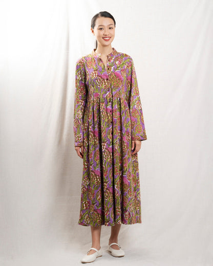 Women's Dress 100 Percent Polyester Crepe Finish - Mint Leaf Capricciosa