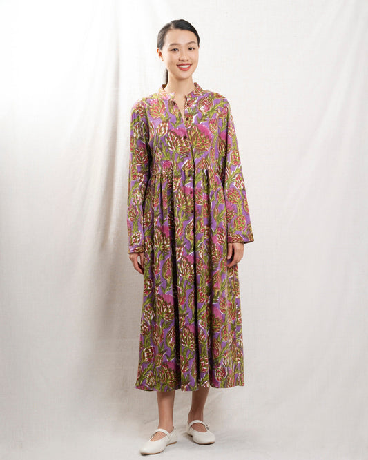 Women's Dress 100 Percent Polyester Crepe Finish - Mint Leaf Capricciosa