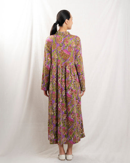 Women's Dress 100 Percent Polyester Crepe Finish - Mint Leaf Capricciosa