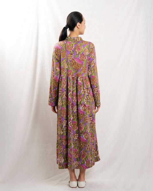 Women's Dress 100 Percent Polyester Crepe Finish - Mint Leaf Capricciosa