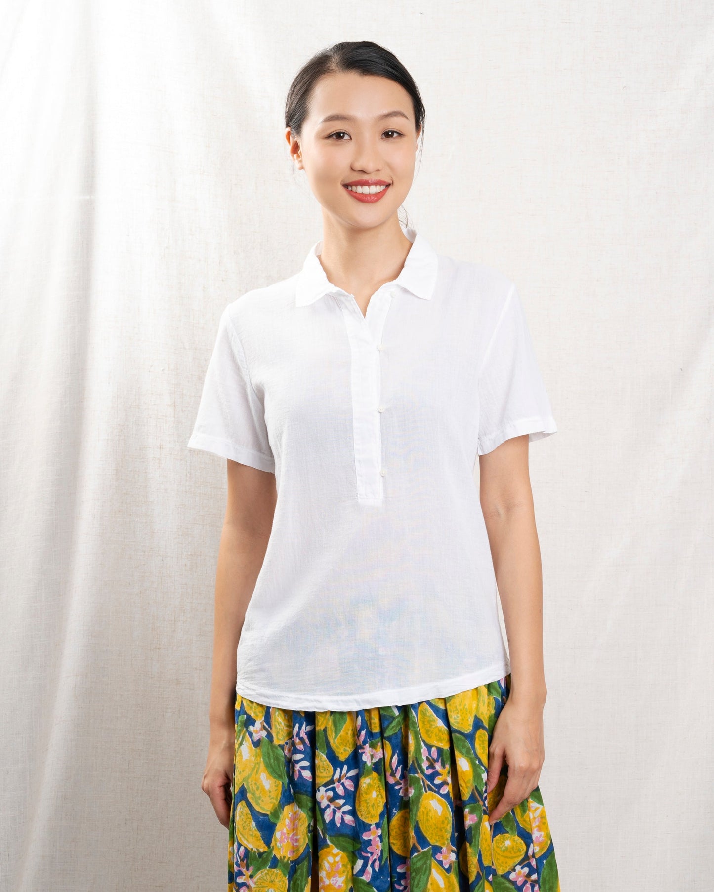 Hartford | Tenenan T-shirt - Relaxed White Crew