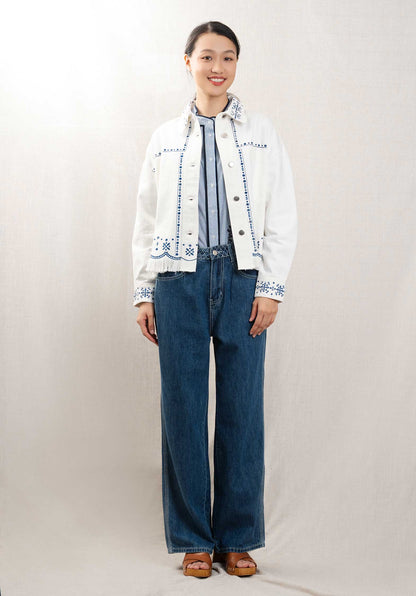 Jacket Joe White-Blue