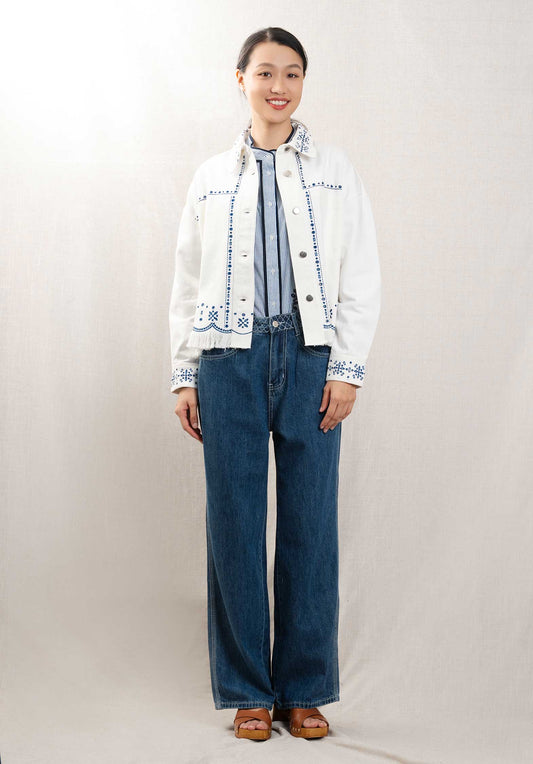 Jacket Joe White-Blue