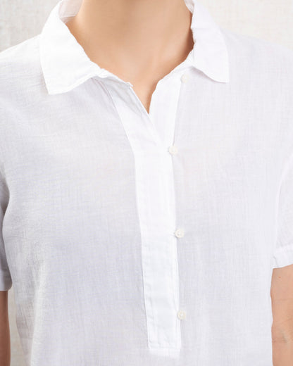 Hartford | Tenenan T-shirt - Relaxed White Crew