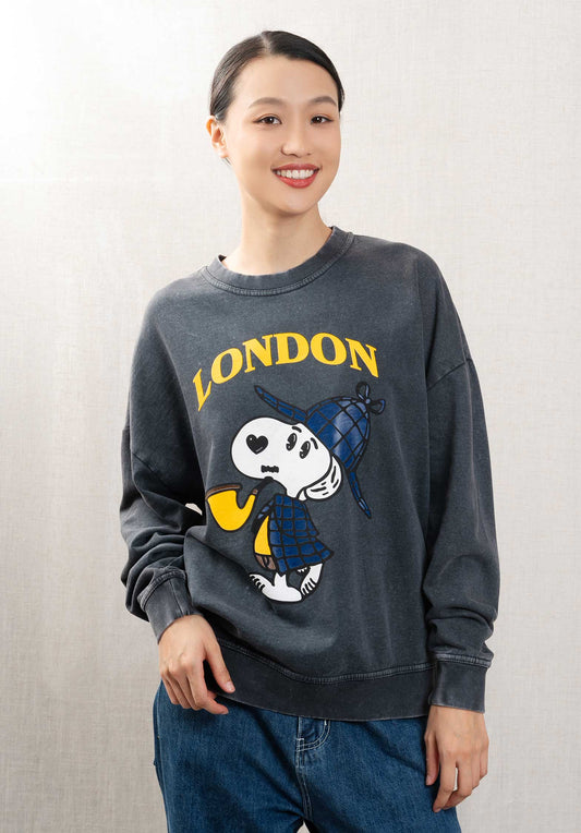 Sweatshirt London Snoopy Grey