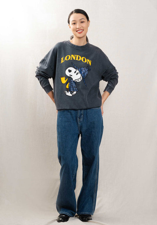 Sweatshirt London Snoopy Grey