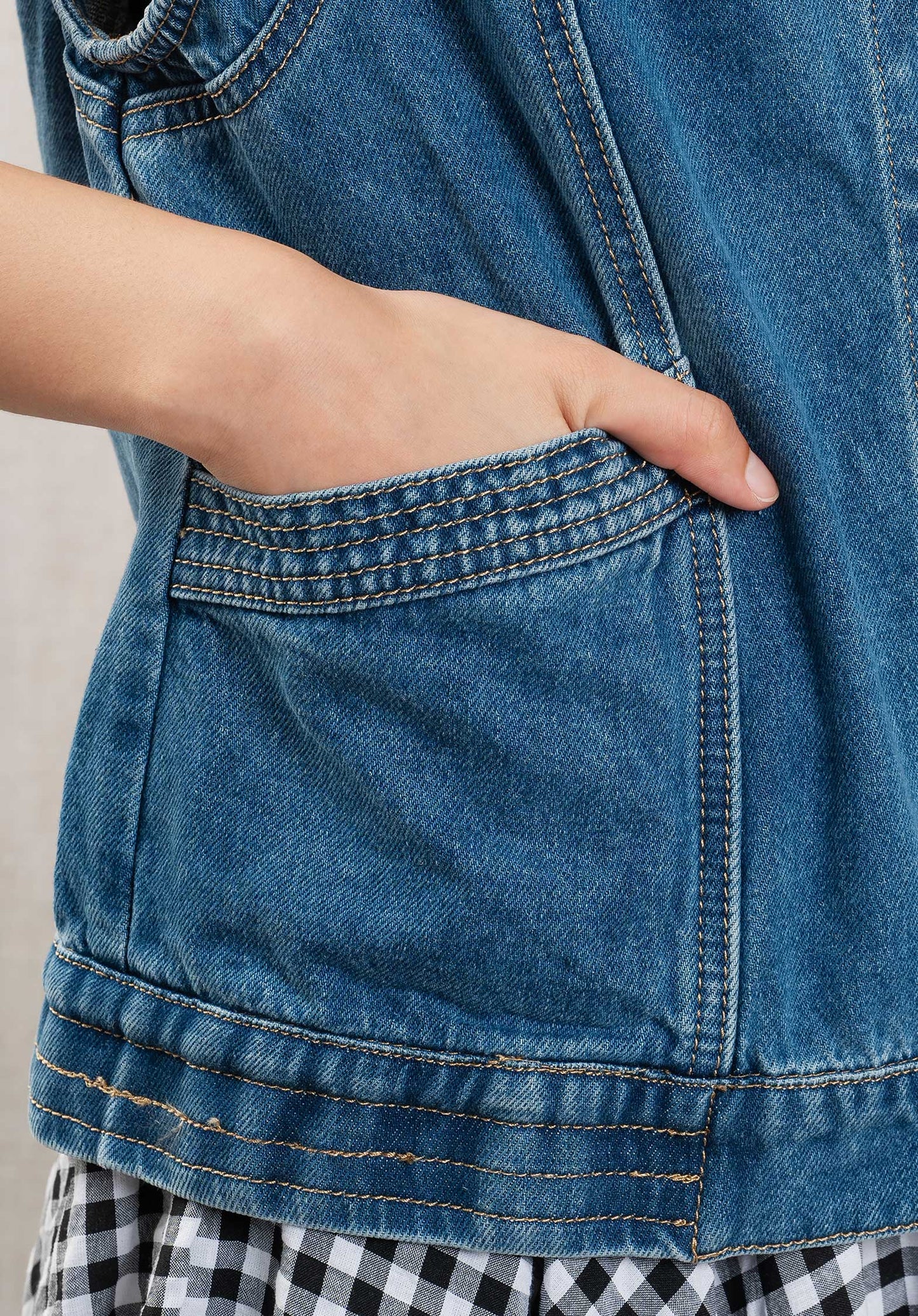 Denim Gilet Eliza Denim