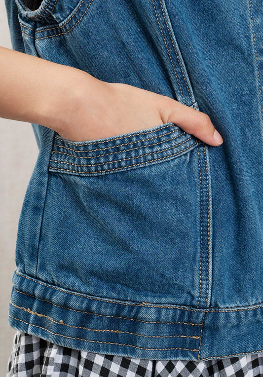 Denim Gilet Eliza Denim