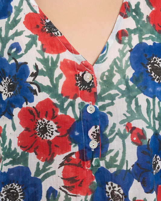 Womens Blouse Premium 100 Percent Cotton Poplin - Sanremo